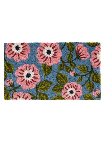 Hamat Kokos-Fußmatte "Ruco" in Rosa/ Blau - (L)45 x (B)75 cm