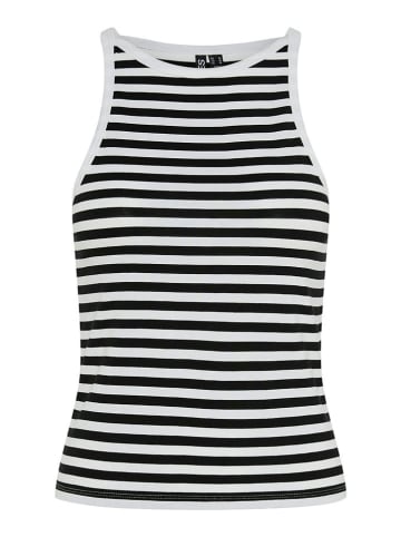 Pieces Top "Jane" in Schwarz/Weiß