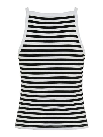 Pieces Top "Jane" w kolorze czarno-białym