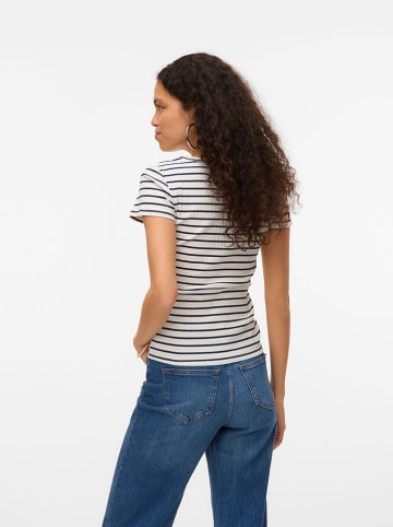 Vero Moda Shirt "Sea" in Weiß/ Dunkelblau