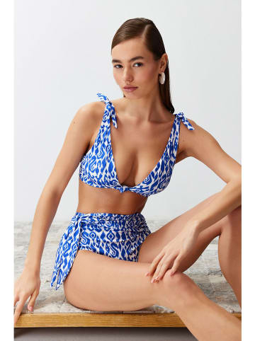 trendyol Bikinitop blauw/wit