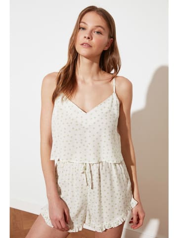 trendyol Pyjama crème/groen