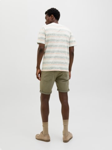 Jack & Jones Koszulka "Birk" w kolorze szaro-białym