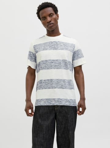 Jack & Jones Shirt "Birk" in Grau/ Weiß