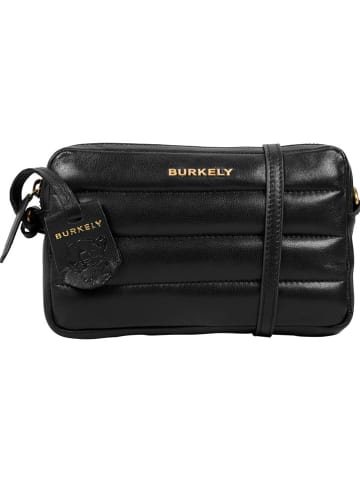 Burkely Leder-Umhängetasche in Schwarz - (B)20 x (H)13 x (T)4 cm