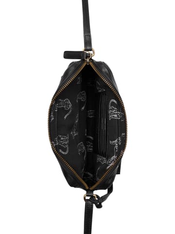 Burkely Leder-Umhängetasche in Schwarz - (B)20 x (H)13 x (T)4 cm
