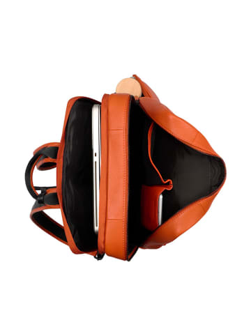 Burkely Leder-Rucksack in Orange - (B)30 x (H)42 x (T)13 cm