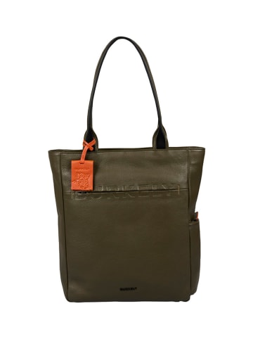 Burkely Skórzana torebka w kolorze khaki - 33 x 37 x 10 cm