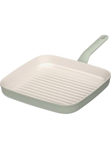BergHOFF Patelnia grillowa "Balance" w kolorze kremowo-zielonym - dł. 24 cm
