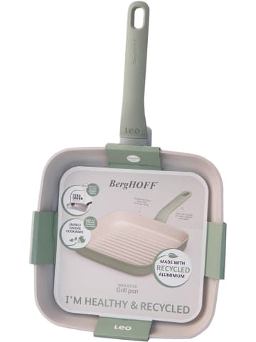 BergHOFF Patelnia grillowa "Balance" w kolorze kremowo-zielonym - dł. 24 cm