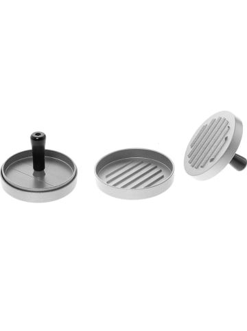 Maku Hamburgerpers zilverkleurig/zwart - Ø 12,5 cm