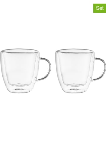 Maku 2er-Set: Kaffeetassen in Transparent - 250 ml