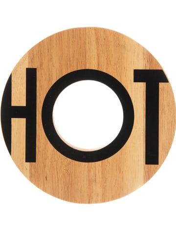 Maku Onderzetter "Hot" lichtbruin/zwart - Ø 20 cm