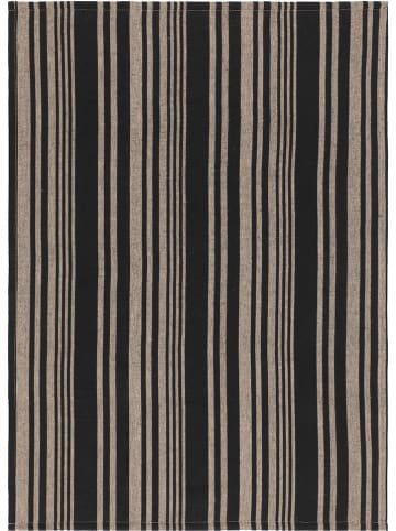 Maku 2er-Set: Geschirrtücher in Beige/ Schwarz - (L)70 x (B)50 cm