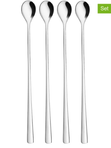 Maku 4-delige set: roestvrijstalen smoothielepels - (L)26 cm