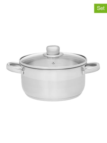 Maku 2-delige set: roestvrijstalen pan met deksel - Ø 24 cm