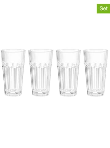 Maku 4-delige set: smoothieglazen transparant - 480 ml
