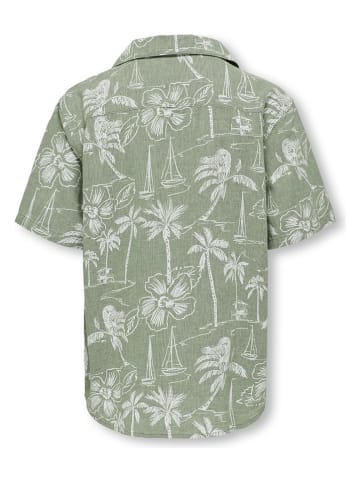 ONLY & SONS Junior Linnen blouse "Aiden" groen