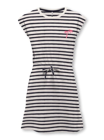 KIDS ONLY Jurk "Trine" wit/donkerblauw