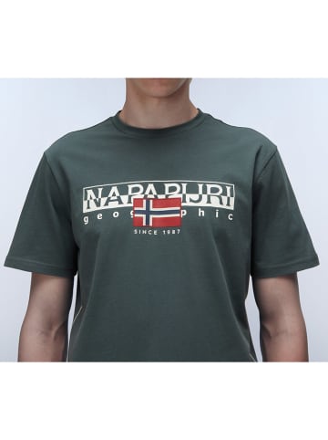 Napapijri Koszulka w kolorze zielonym
