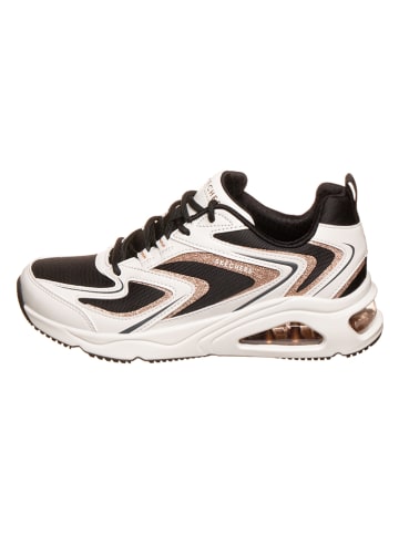 Skechers Sneakers "Tres-Air UNO" in Weiß/ Schwarz/ Gold