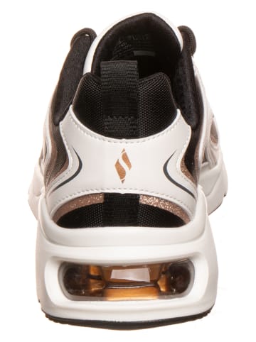 Skechers Sneakers "Tres-Air UNO" wit/zwart/goudkleurig