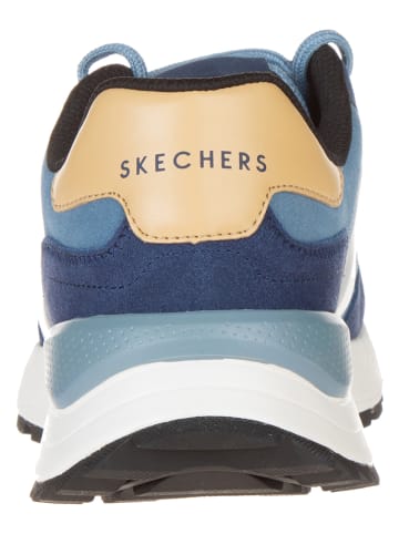 Skechers Leder-Sneakers "Fury Fury" in Hellblau/ Dunkelblau