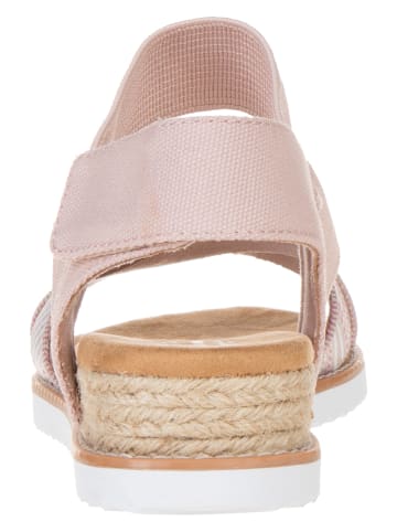 Skechers Skórzane sandały "Desert Kiss Secret Picnic" w kolorze jasnoróżowym