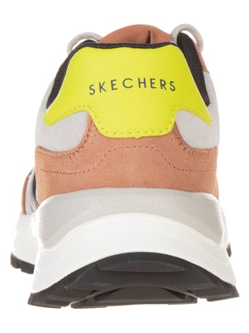 Skechers Leder-Sneakers "Fury Fury" in Hellbraun/ Grau