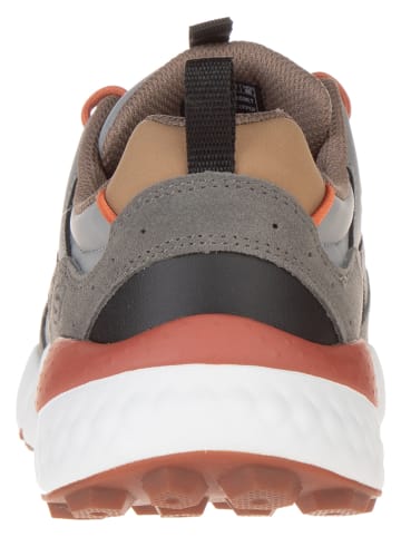 Skechers Leder-Sneakers "Bendino Dormer" in Grau/ Orange