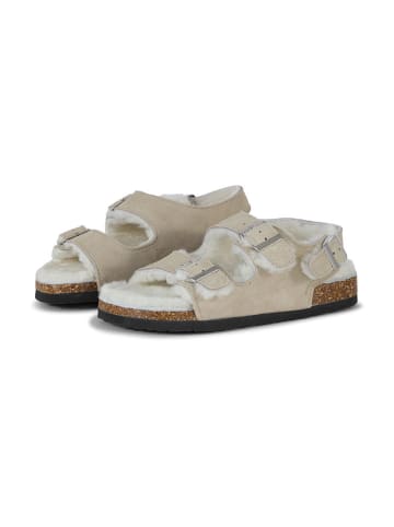Ilse Jacobsen Leder-Sandalen in Beige/ Creme