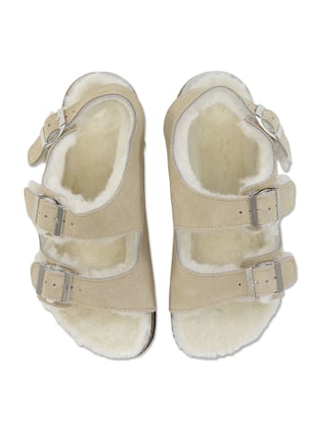 Ilse Jacobsen Leder-Sandalen in Beige/ Creme