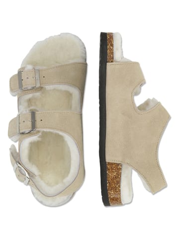 Ilse Jacobsen Leren sandalen beige