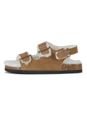 Ilse Jacobsen Leder-Sandalen in Hellbraun
