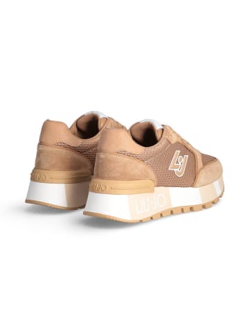 Liu Jo Leder-Sneakers in Hellbraun
