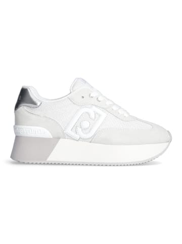Liu Jo Leren sneakers wit/zilverkleurig
