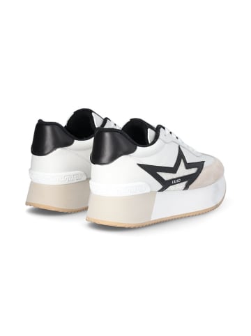 Liu Jo Skórzane sneakersy w kolorze biało-czarnym