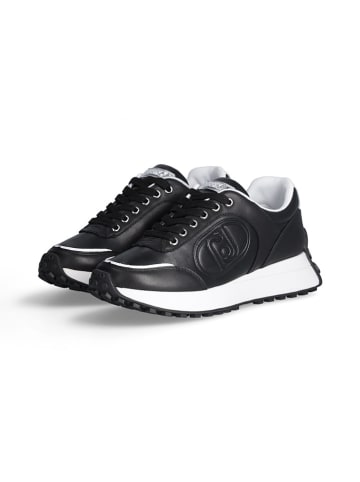 Liu Jo Skórzane sneakersy w kolorze czarno-białym