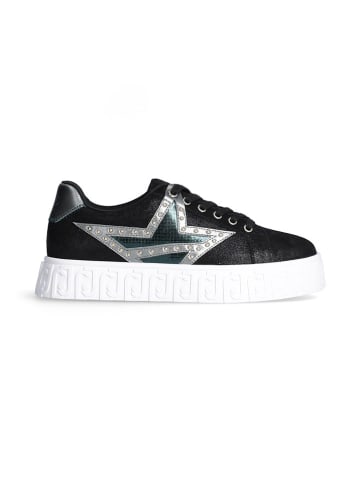 Liu Jo Leder-Sneakers in Schwarz