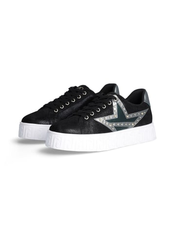 Liu Jo Leder-Sneakers in Schwarz