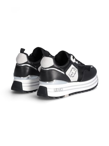 Liu Jo Skórzane sneakersy w kolorze czarnym