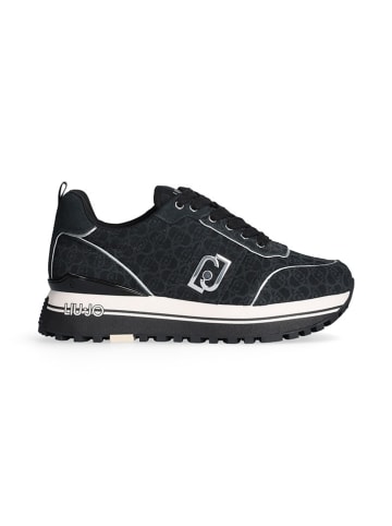 Liu Jo Leder-Sneakers in Schwarz