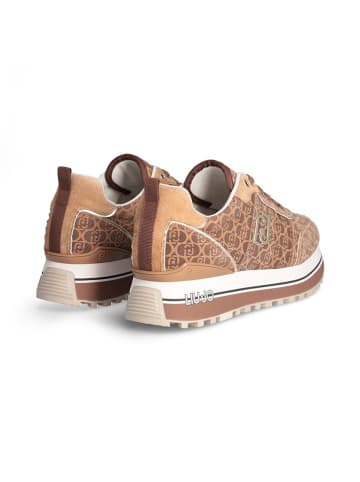 Liu Jo Leder-Sneakers in Hellbraun