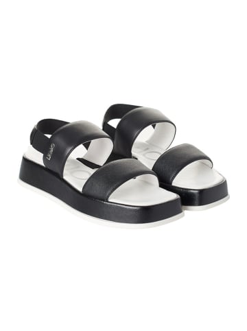 Liu Jo Leder-Sandalen in Schwarz