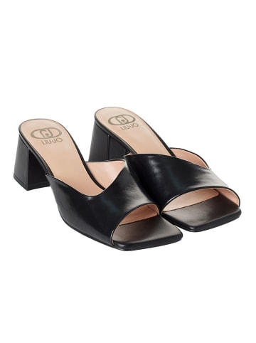 Liu Jo Leren slippers zwart