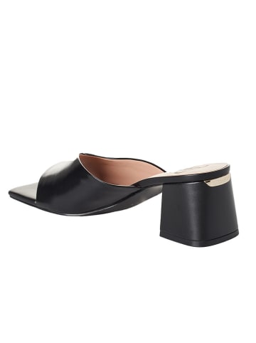Liu Jo Leren slippers zwart