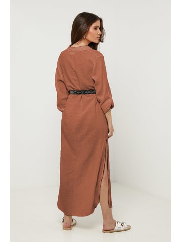 Rodier Lin Leinen-Kleid in Braun