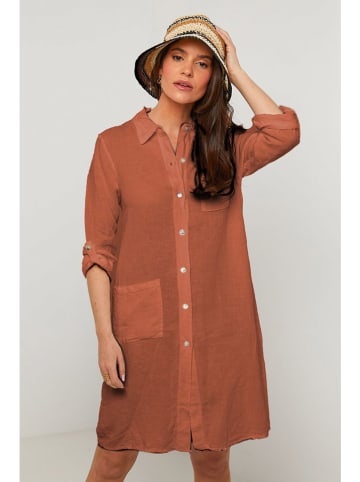 Rodier Lin Leinen-Kleid in Braun