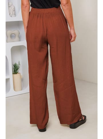 Rodier Lin Linnen broek bruin