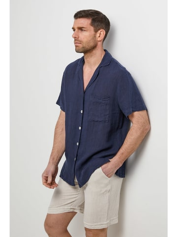 Rodier Lin Linnen blouse donkerblauw